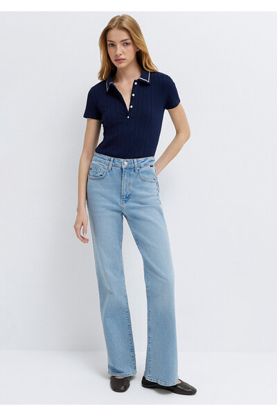 Mavi Μπλουζάκι πόλο σε σκούρο μπλε με λεπτομέρεια στο κουμπί, εφαρμοστό / στε...