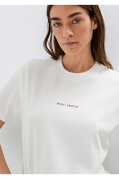 Mavi Μπλουζάκι εκρού με τυπωμένο λογότυπο, κανονική εφαρμογή / κανονική γραμμ...