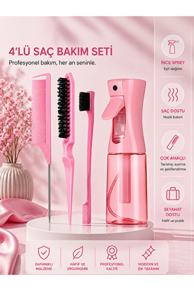 EliraToka SAÇ SPREYİ ŞİŞESİ TARAKLI SET SAÇ ŞEKİLLENDİRİCİ SPREY SETİ