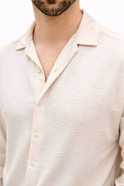 Kanonik Education Ανδρικό πουκάμισο Aerobin Fabric Oversize 4 Seasons με μακρ...