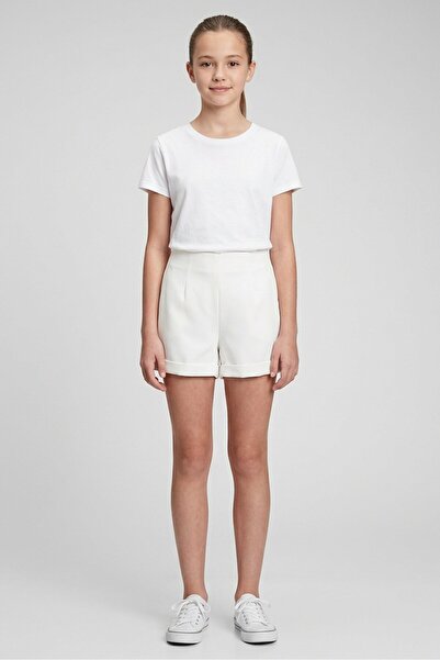 Fun & Fun Kid Girls Solid Basic Shorts, White