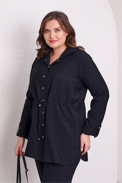 Büyük Moda Ρευστή εφαρμογή ΜΠΟΥΦΑΝ ΜΕ με κουκούλα ΔΑΝΤΕΛΕΣ