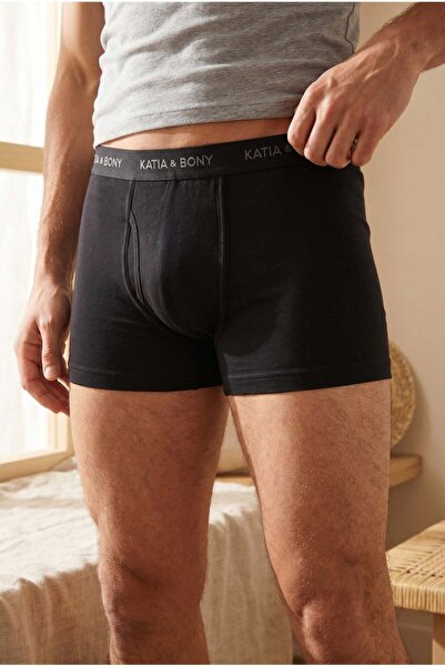 Katia&Bony Πακέτο 2 ανδρικών μπόξερ Basic Modal Μαύρο/Μαύρο