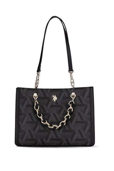 U.S. Polo Assn. حقيبة كتف نسائية سوداء Us26100