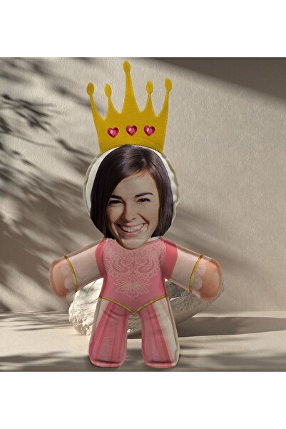 Bk Gift Gift Kişiye Özel Fotoğraflı Kraliçe Bebek Yastık