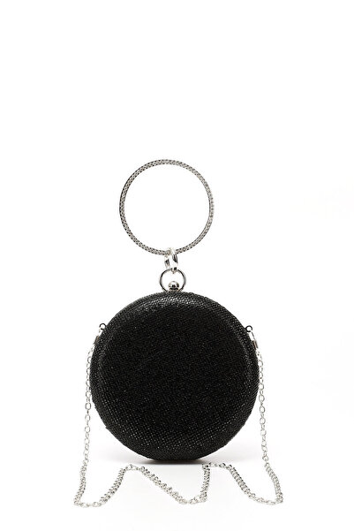 GÖNDERİ(R) Βραδινή τσάντα φορέματος με μακριά αλυσίδα με μαύρη πέτρα για γυνα...