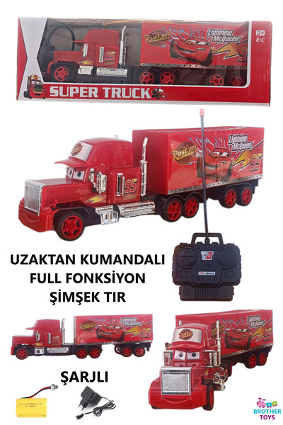 Brother Toys Uzaktan Kumandalı Tam Fonksiyon Şarjlı Şimşek Tır Şimşek Mcqueen...