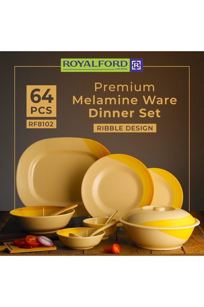 ROYALFORD 64 Piece Melamineware Dinner Set- RF8102