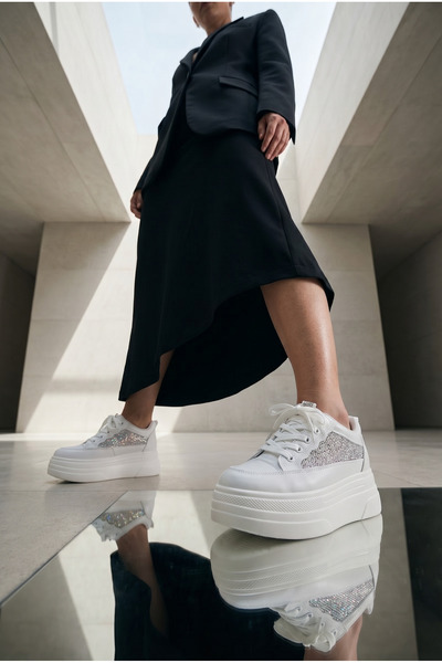 inizio Beyaz Gizli Ökçe Kadın Sneaker EW1010