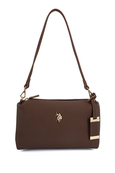 U.S. Polo Assn. حقيبة كتف نسائية بنية اللون Us26274