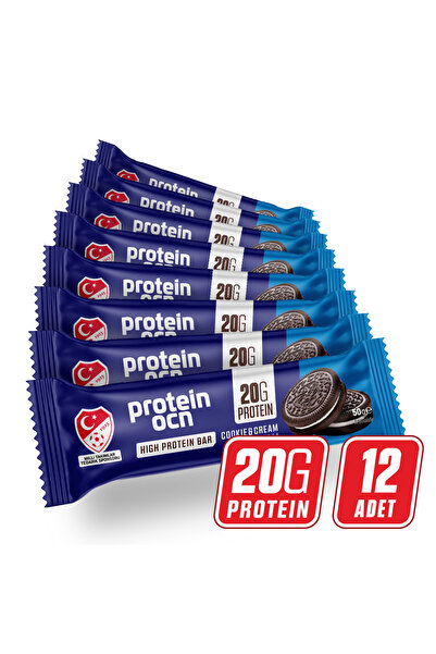 Proteinocean Protein Bar - Cookie & Cream 50G x 12 Adet