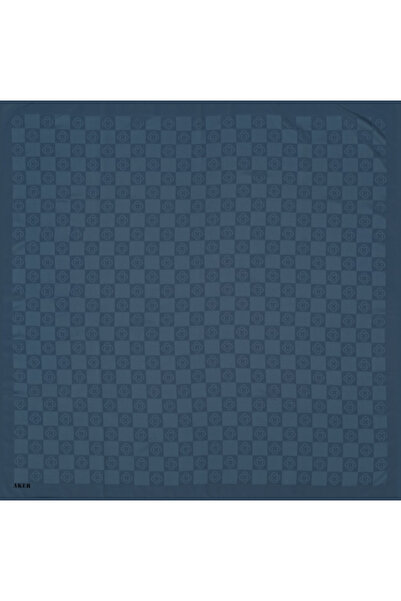 Aker Monogram Dama Eşarp - Buz Mavi 923