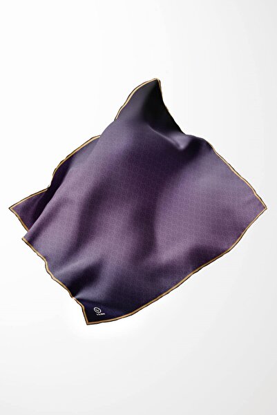 VİOLLA Twill gradient purple colored 90x90 scarf (does not contain silk)