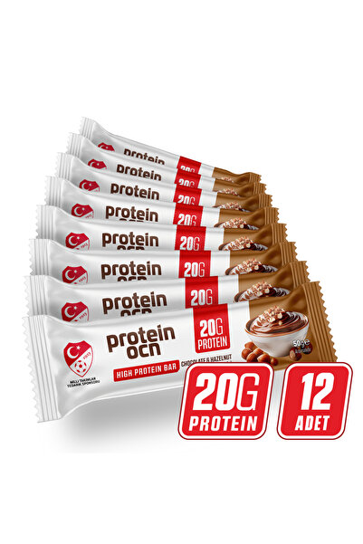 Proteinocean Protein Bar - Chocolate & Hazelnut Aromalı - 50g X 12 Adet