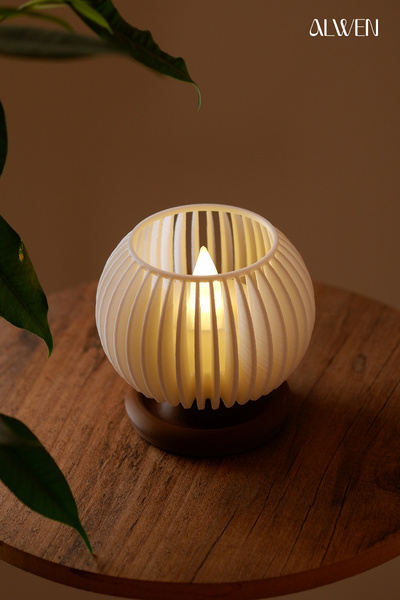Alwen ORİON V2 | Dekoratif Led Tealight Mumluk | Masaüstü Aydınlatma | Tekli ...