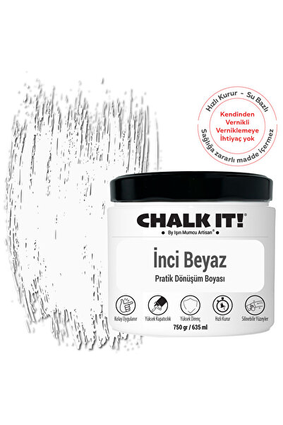 Işın Mumcu Artisan Chalk It Kendinden Vernikli Boya İnci Beyaz