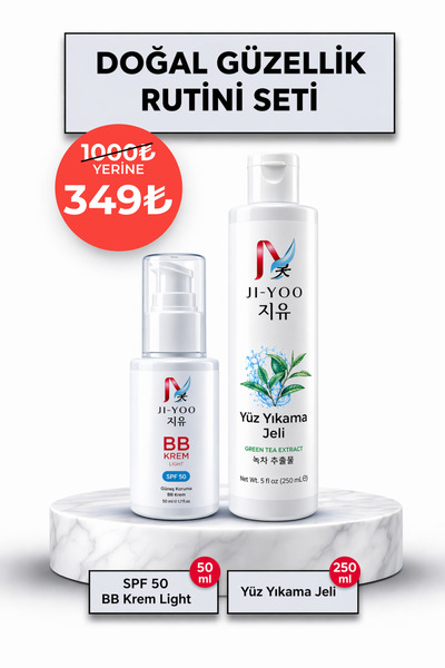 Jİ YOO Doğal Güzellik Rutin Seti: SPF 50 BB Krem Light | Yüz Yıkama Jeli