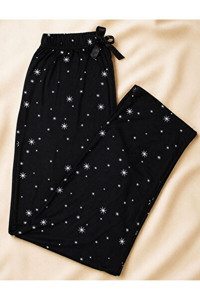 Made By me Εξαιρετικά απαλό ύφασμα Modal, μαύρο παντελόνι πιτζάμας μεγάλου με...