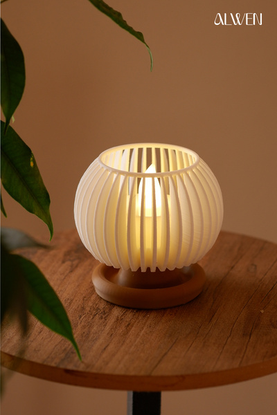 Alwen ORİON V2 | Dekoratif Led Tealight Mumluk | Masaüstü Aydınlatma | Tekli ...