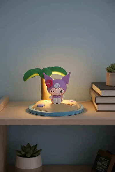 Genel Markalar Sanrio Lisanslı Kuromi Yaz Serisi Gece Lambası – Dokunmatik ve...