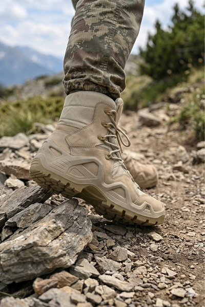 Pars Mif Plus 1499 Cizme tactice militare pentru exterior, din piele nubuc autentică, cu talpă cu injecție cu densitate dublă