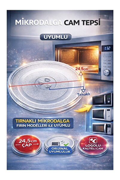 Arçelik Beko Altus Grundig Mikrodalga Fırın Döner Cam Tabak
