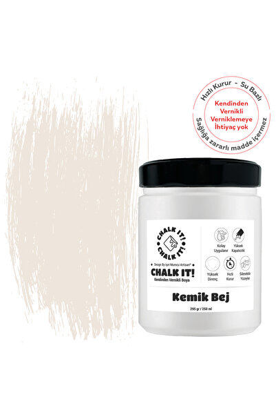 Işın Mumcu Artisan Chalk It Kendinden Vernikli Boya | Kemik Bej 250 GR Deneme...