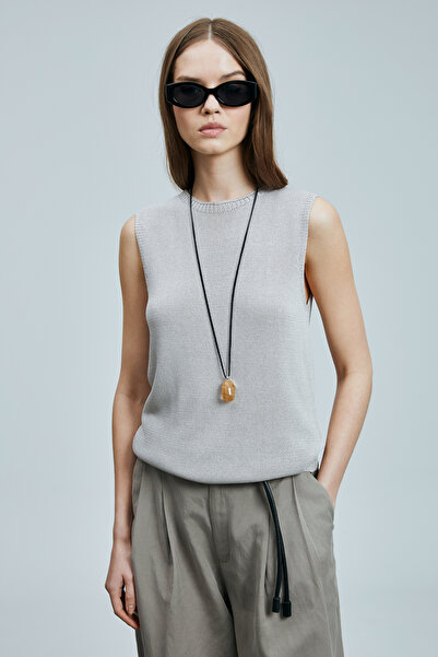 Lufian Μπεζ γυναικείο πουλόβερ από ρεγιόν Ava