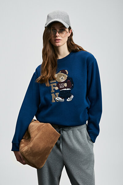 Lufian Diamond Γυναικείο Πλεκτό Φούτερ μπλε κοβαλτίου