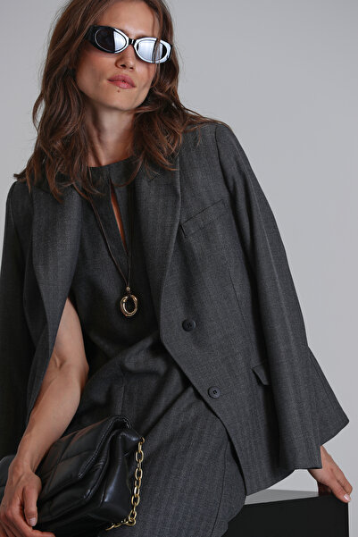 Lufian Anges Anthracite Regular Fit Women's Dress