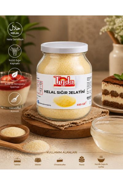 TİJDA Helal Sığır Jelatini 450 Gr