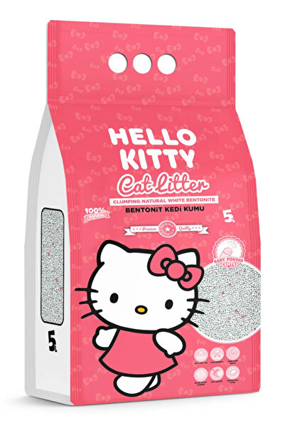 Hello Kitty Άμμος για γάτες από μπεντονίτη, Helo Kitty, άρωμα Baby Powder, 10...