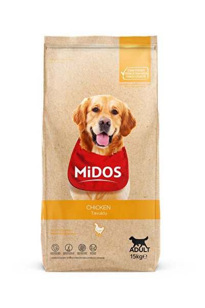 MİDOS Ξηρά τροφή για σκύλους, Midos, κοτόπουλο και ρύζι, 15 kg, Premium, ποιο...