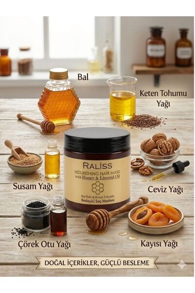Raliss Nourishing Mask with Honey Extract and Flaxseed 500 ml