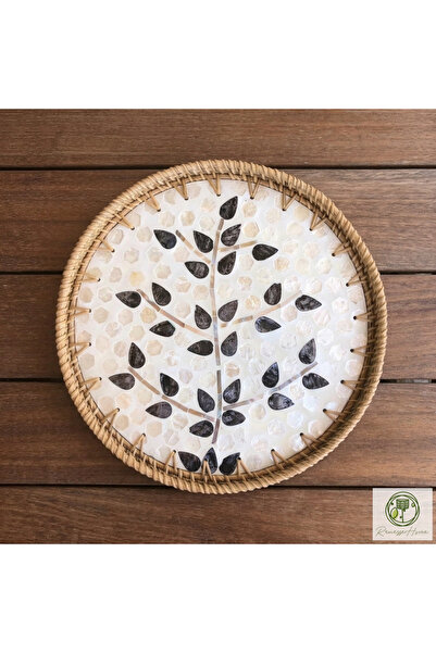 Renesse Home Zagora Handmade Rattan Tray 35 cm – Natural Wicker Presentation ...