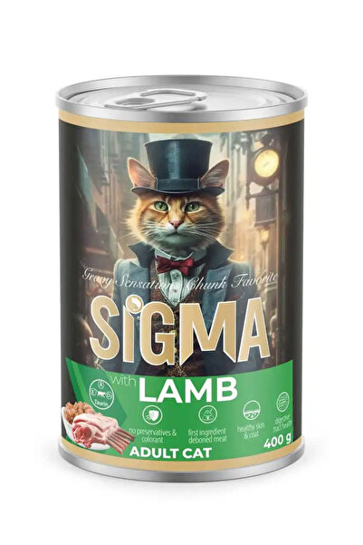 Sigma Υγρή τροφή για ενήλικες γάτες, Sigma, αρνί, 400 g, premium, ευαίσθητη σ...