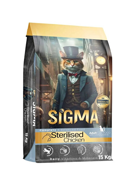 Sigma Ξηρά τροφή για στειρωμένες γάτες, Sigma, κοτόπουλο, 15 kg, premium, βάρ...