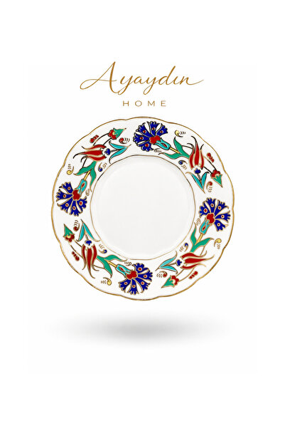 İpek Porselen Yan Lale Desenli Çay Tabağı 6’lı – AYAYDIN HOME