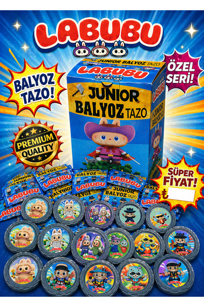 taso8090 Labubu Tasoları Balyoz Kalın Oyun Tasosu (20 adet)