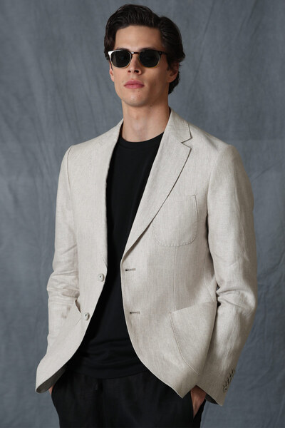 Lufian Kevın Sports Men's Blazer Jacket Slim Fit Beige