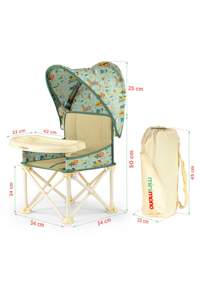 Minimono PlusUp Tenteli 0-4 Yaş Portatif Katlanır - Yükseltici Mama Sandalyesi