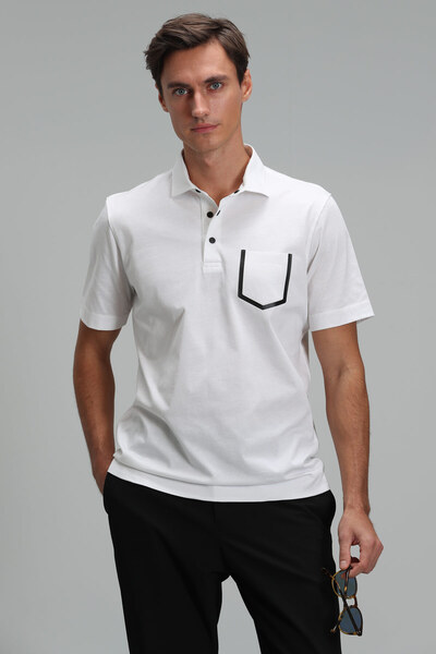 Lufian Hope Smart Men's Polo T-Shirt Off White