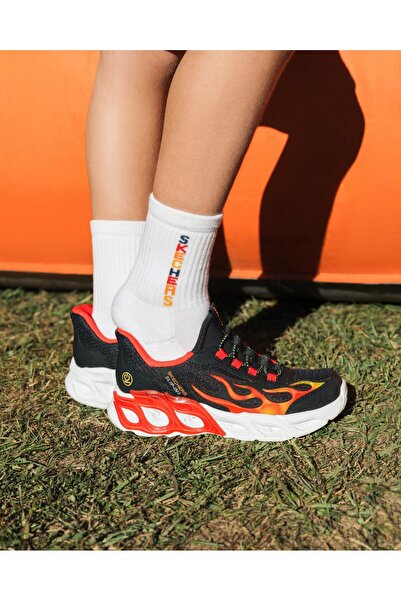 SKECHERS THERMO-FLASH 2.0 HEAT-BRISK Büyük Erkek Çocuk Siyah/Kirmizi Işıklı S...