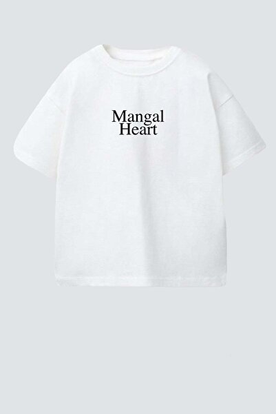 Monila Unisex Çocuk Pamuklu Bisiklet Yaka Baskılı T-Shirt