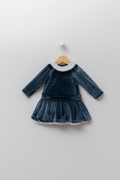Babydola Kız Bebek Çocuk Kadife Elbise Şık Bayramlık Nostaljik Retro Konsept ...