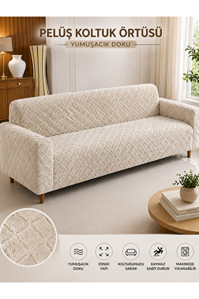 BTF HOME Μαλακό κάλυμμα καναπέ Welsoft Elastic για 3 άτομα |   Αντιολισθητικό...