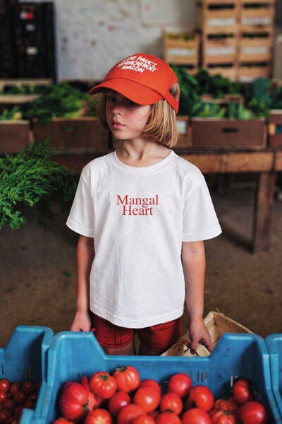 Monila Unisex Çocuk Pamuklu Bisiklet Yaka Baskılı T-Shirt