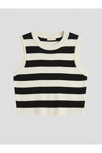 Güneş Ριγέ Πλεκτό Crop