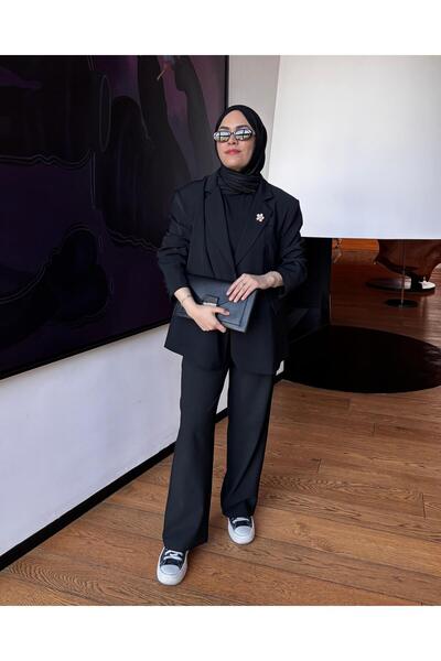 JESSE STORY Kadın Süs Cepli Blazer Ceket Oversize Ceket KOD: JS26CEKET001
