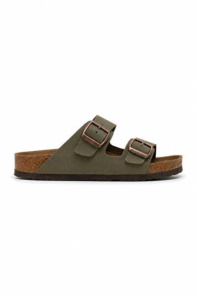 Sivarro Παντόφλες Fuga Comfort Khaki Unisex με διπλή πόρπη – Ορθοπεδικές, Ελα...